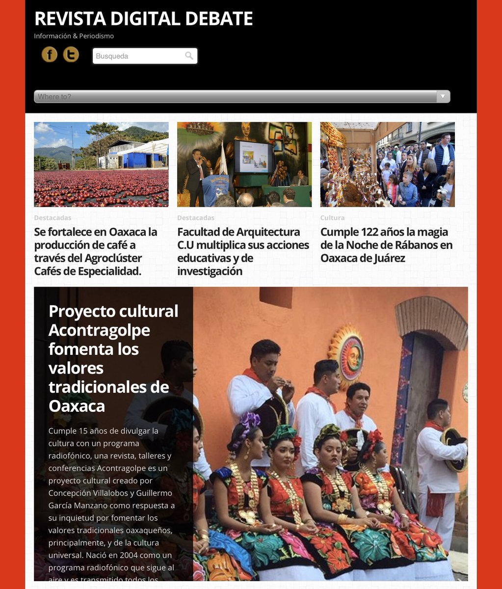 glygo47's tweet photo. Portada Digital de hoy https://t.co/bxXGKAzkQb @cultura_mx @AcontragolpeOax @GobiernoMX @GobOax @SECULTA_GobOax @MunicipioOaxaca @UABJO #Oaxaca #Cultura #Agrocluster #Cafe https://t.co/sT4fKRnpNq