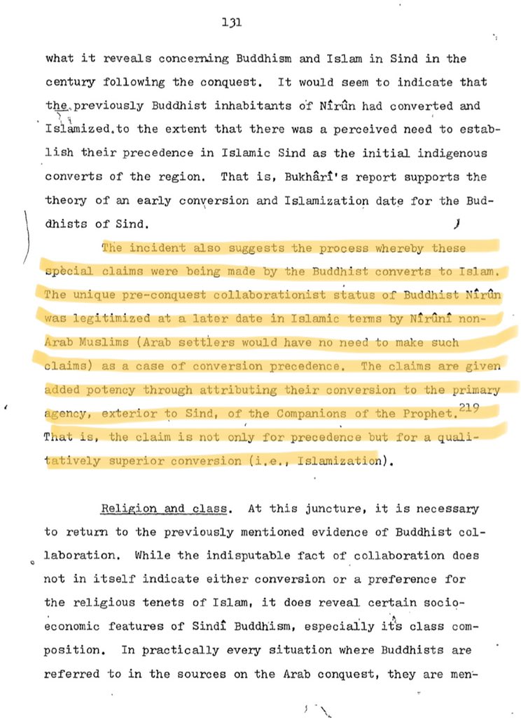 The dhimmitude of सिन्धुदेश-Buddhists was such that they even tried to link their conversion to the era of Muhammad’s companions through fabricated accounts (see last line of last screenshot of the previous tweet).