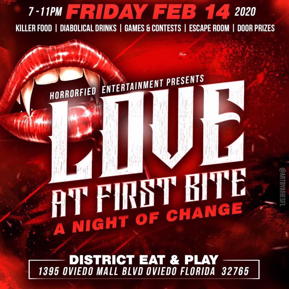 Join Us On Valentine’s Day - Friday Feb 14th, for some KILLER Food, Drinks, &amp; BLOODY Good Fun!!! 🧛🏻‍♂️ ❤️ 🧛🏻‍♀️ 🩸 💉 ☠️ ❤️ 🍸
WE NEED + ACTORS + PERFORMERS + EVENT STAFF 
#GetHorrorfied  #LoveBites  #Vampires  #Horrortainment