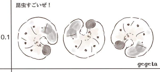 令和二年初描き!
カブトムシの幼虫の視力検査表。
虫嫌いの人すみません・・・
#昆虫すごいぜ #Eテレ 