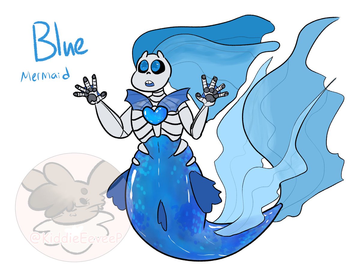 This Blue of mine is from a roleplay I had with a friend a while back. I just remembered him and how I needed to draw him so... here he is.

#Undertale #Underswap #UnderswapSans #UndertaleSans #SansUndertale #Sans #KiddieEevee #SwapSans #BlueSans #MermaidSans #UndertaleArt #Art