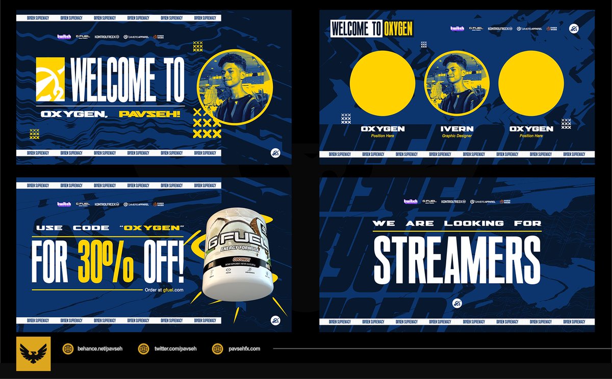 pavseh's tweet image. I&apos;m proud to present the official 2020 graphics for @OxygenSupremacy! Really enjoyed working on this one especially the backgrounds that will fit to the new look, Enjoy! #BreathingOxygen 🌀

Check out the whole project here: behance.net/pavseh