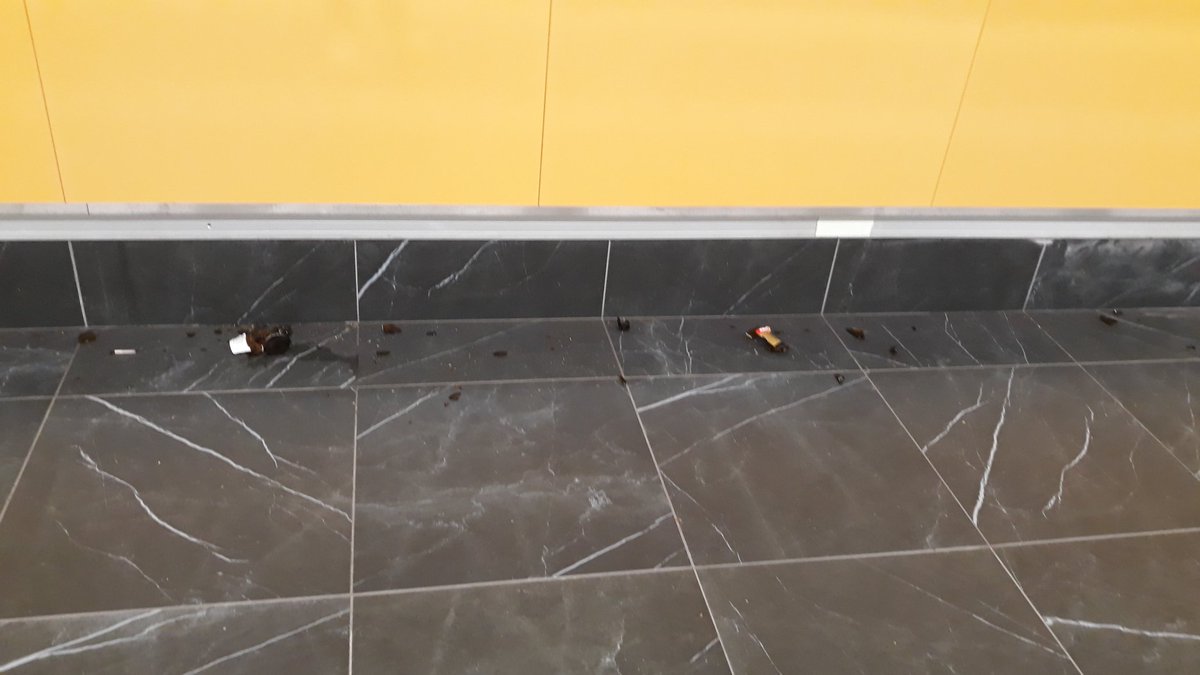 FrepapIntl's tweet photo. @metro_madrid botellas rotas,estación príncipe de vergara,anden sentido Paco de Lucía. https://t.co/hWxPSXRRJv