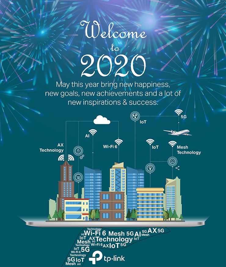 TPLinkMEA's tweet photo. Happy 2020! TP-Link MEA Wishing You a New Year Filled with Prosperity, Joy, and Contentment.

#tplink #seasonofgratitude #2020start #NewYears2020 https://t.co/gPlVfOLpyG