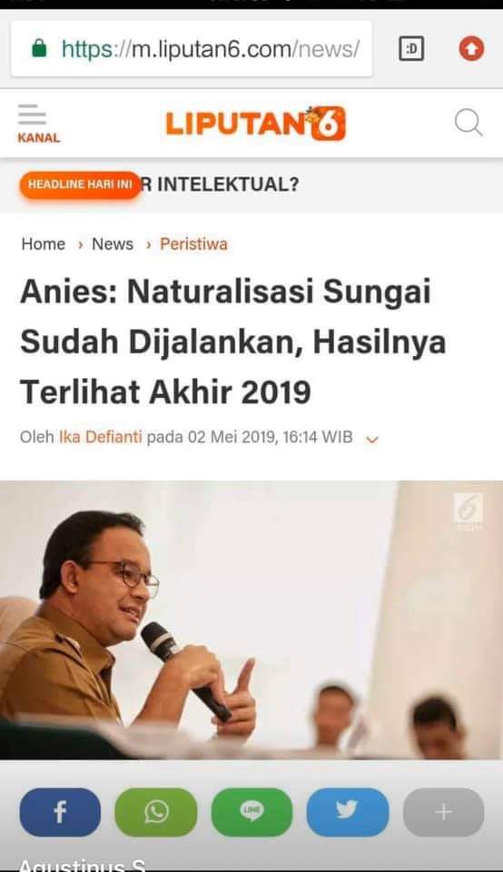 Proses (anggaran penanggulangan banjir dan naturalisasi sungai) dan hasilnya (banjir)

Sumber : <a href="/Beritasatu/">BeritaSatu</a> <a href="/CNNIndonesia/">CNN Indonesia</a> <a href="/liputan6dotcom/">LIPUTAN6</a>