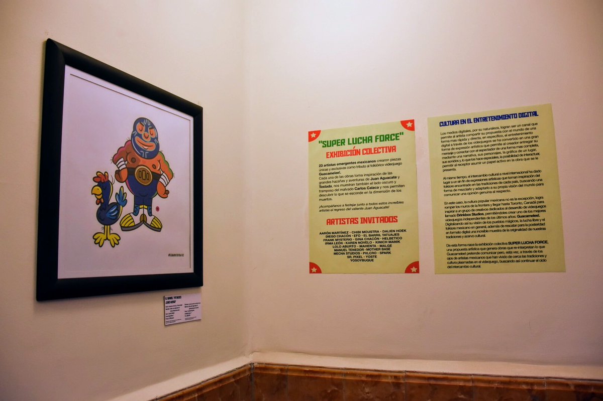 TheMotherBase's tweet photo. Pocos días después participamos en el Abierto Mexicano de Diseño 2019 con la increíble exhibición Super Lucha Force. #AMD2019 #Guacamelee https://t.co/QU3toiEaEL
