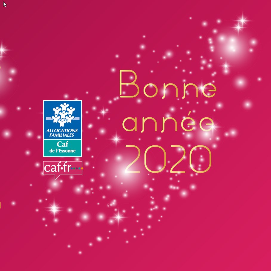 La Caf de l'Essonne vous souhaite à tous une excellente année 2020 ! #BonneAnnee #2020 #Caf91 #Caf