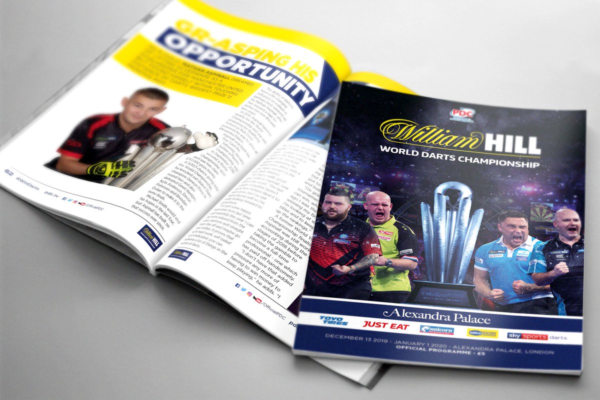 ProgrammeMaster's tweet image. We can't wait for Michael van Gerwen and Peter Wright to face off the in the @WilliamHill World Darts Championship final this evening 🎯

If you're lucky enough to be heading to the Ally Pally, make sure to pick up a programme from the merchandise store 📖