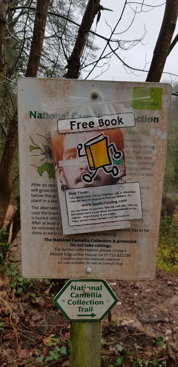 First @mt_edgcumbe #parkrun treasure hunt of the decade! This one is a take-home if you manage to spot it on your way round! #happynewyear2020 #loveparkrun #community #bookcrossing