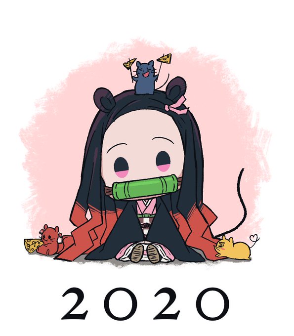 きもとさんがTwitterに投稿した竈門禰豆子(鬼滅の刃)のイラスト。