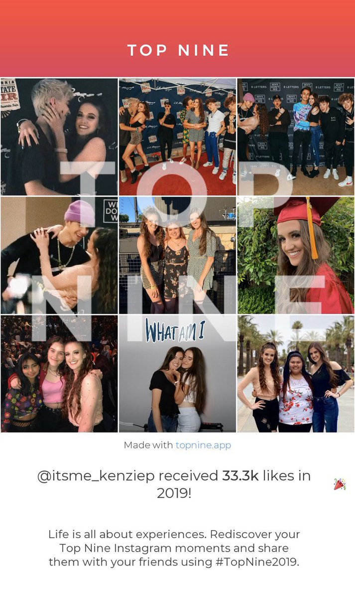 Thank you guys for all the likes. If you don’t follow me on insta make sure you do! @ itsme_kenziep #topnine2019