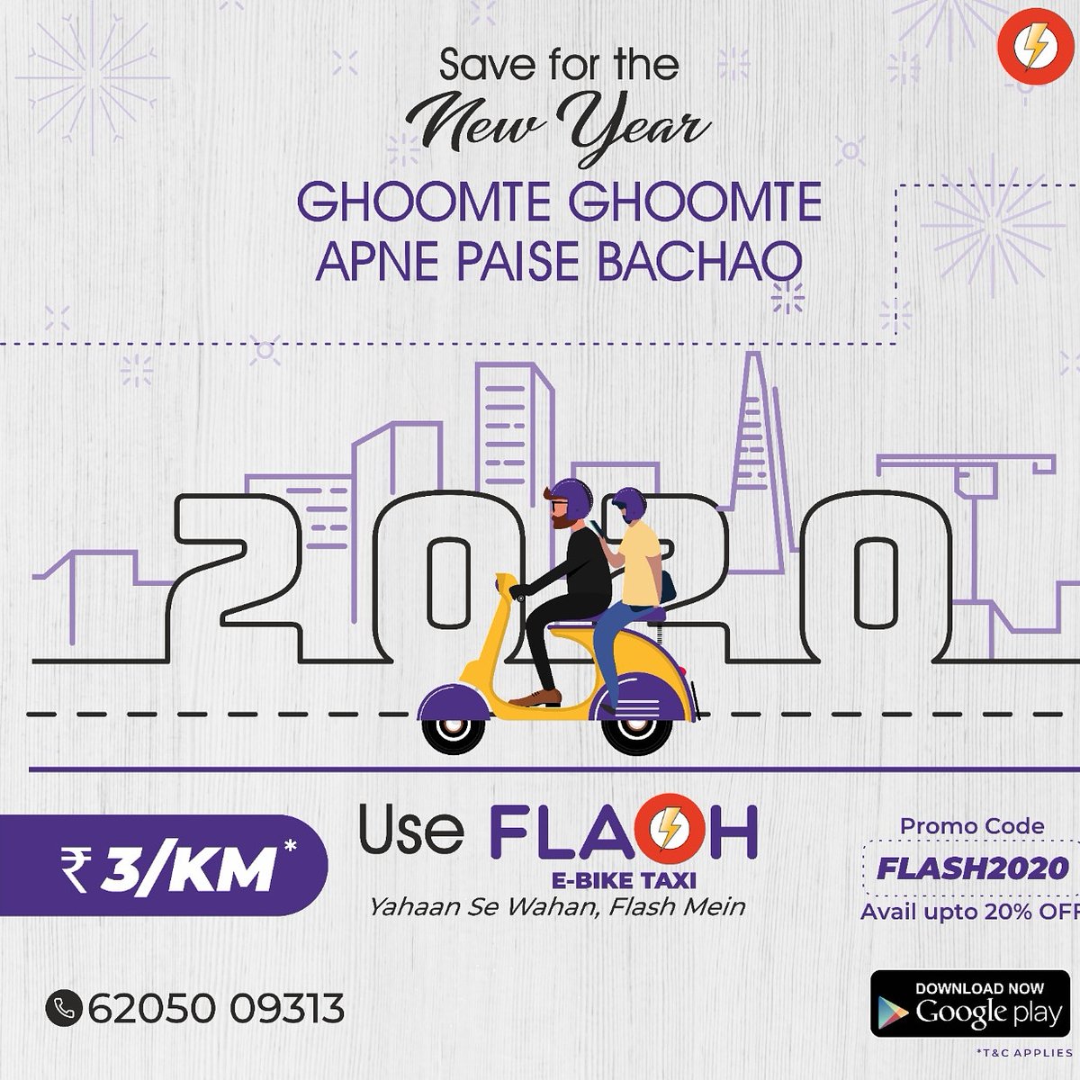 flashksms's tweet photo. India's 1st Electric bike taxi service provider (FLA⚡H E-BIKE TAXI) wishes all it's valuable customer a happy new and green year. #Gogreengocleanuseflash #Flashbiketaxi
@flashksms @aajtak @News18Bihar @PMOIndia @NitishKumar @BiharIndustries https://t.co/zlIr8XDJAX