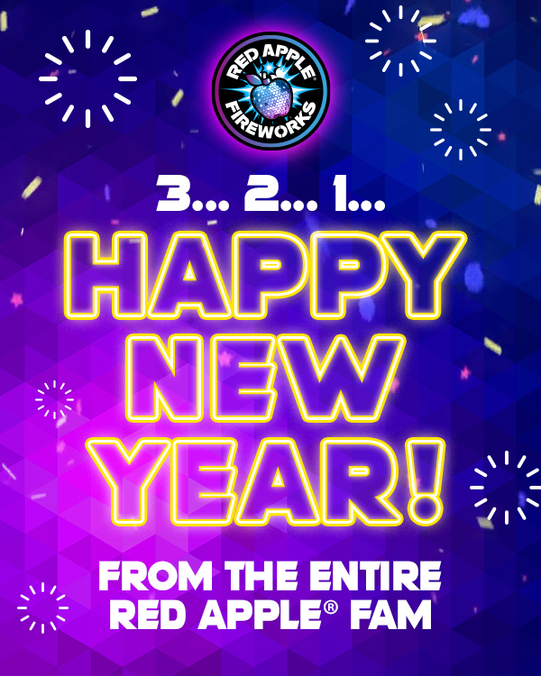 redapplefw's tweet photo. Happy New Year, #Pyrosquad™!
From all of us at Red Apple Fireworks®, we hope your 2019 was fantastic & that 2020 will be even better! Thank you for all of your support & patronage!
We'll see you in 2020, fam! #welovefireworks® #litAF™ https://t.co/1mRRx04nJs