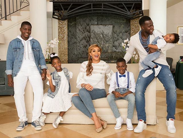 Darren Sammy with his family 