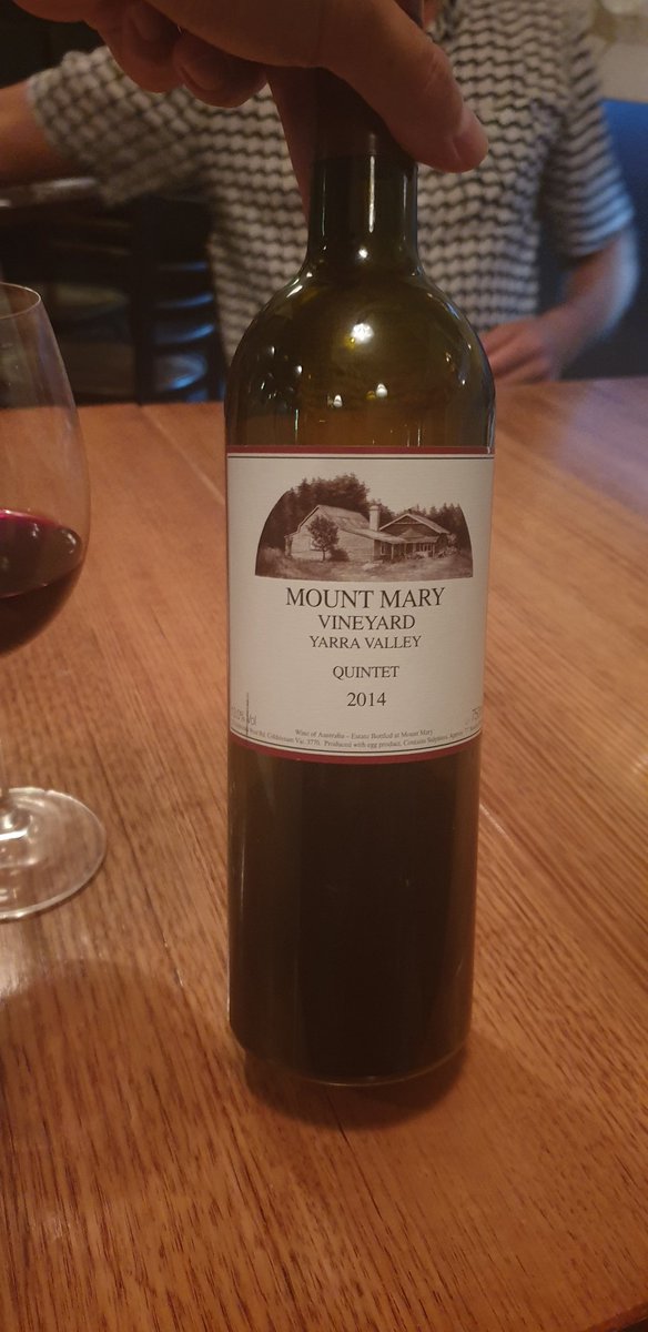 Efrenjamieson's tweet photo. 2014 Mount Mary Quintet - Yarra Valley 
#WinesWeDrink #wine https://t.co/GEzD2Qw0M2