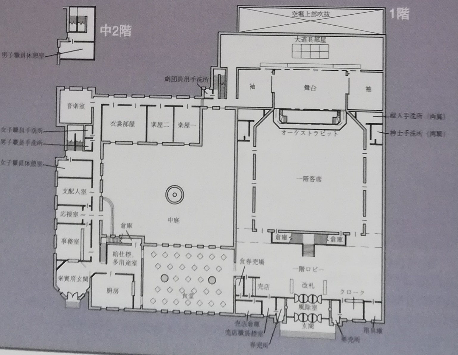 螢ジロー Ond Koumokuten 1から改築された2の帝劇の間取りですが 一応参考に 2以降も若干の変化はありますが大きくは変化していないと思うので 客席廊下の入れない所は3dではさすがに作られていないっぽいですね そりゃそうか 仰るように二重扉の間