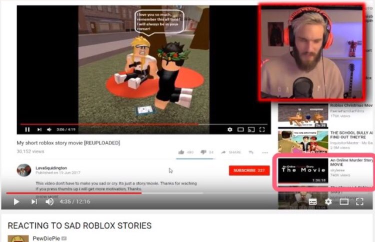 Julia On Twitter This Is Proof That Pewdiepie Watched My Video - roblox sad stories pewdiepie