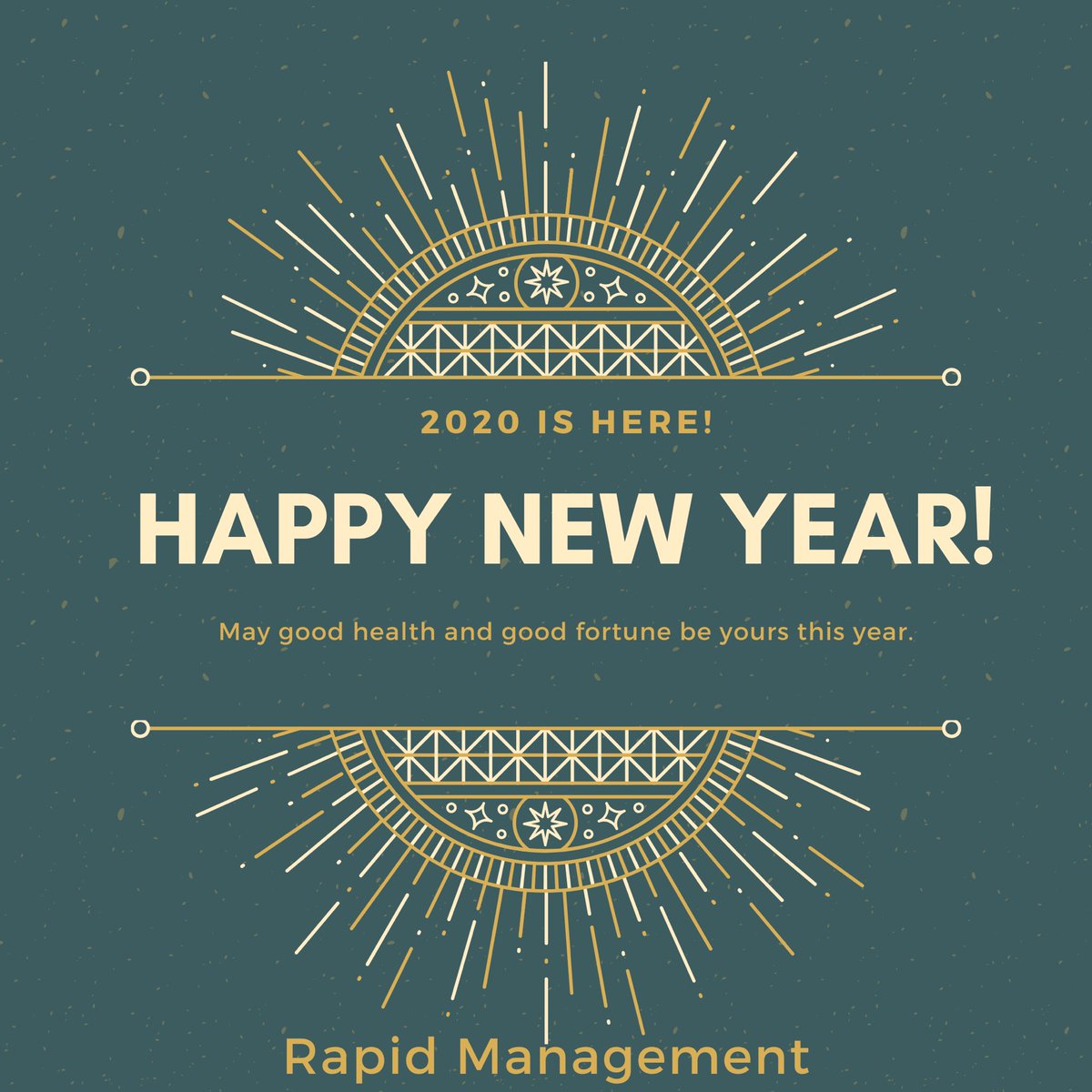 RapidManagement's tweet image. Happy New Year from us at Rapid Management. May 2020 be a year of growth and blessings in abundance 🎆🎊🎈