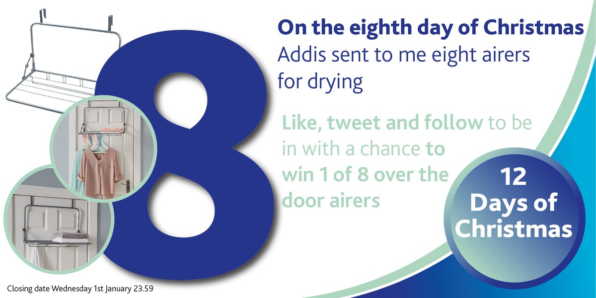 AddisHome's tweet photo. Day 8- to enter simply follow the instructions in the image.  Full T &amp; Cs can be found on our website.  The winners will be chosen by random selector in the New Year at the end of the campaign. Good Luck #addishome #Giveaway #NewYearsDay #2020 https://t.co/jXwFe599oV