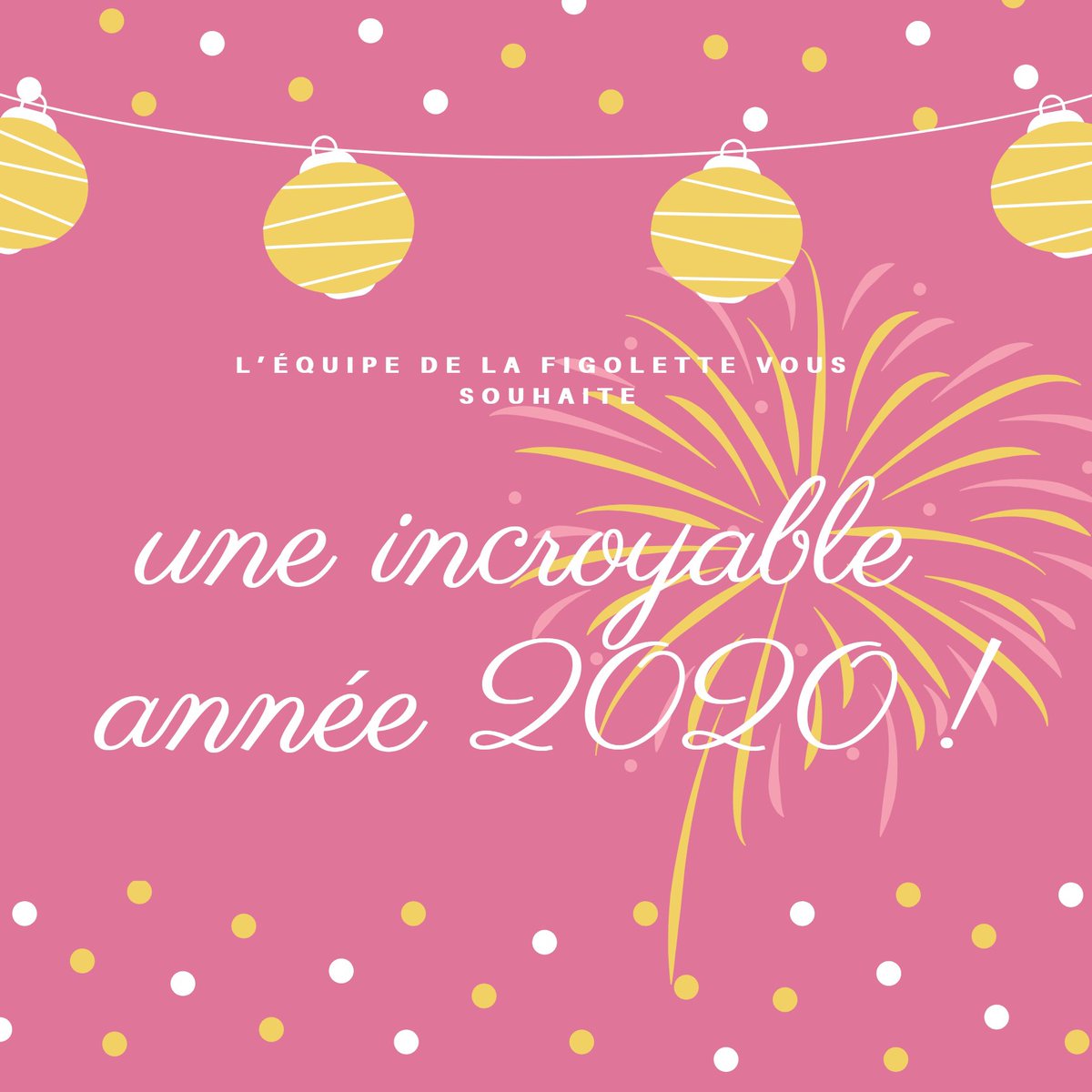 lafigolette's tweet photo. La Figolette vous transmet ses meilleurs voeux pour cette nouvelle année 🎆 https://t.co/D1PLMZqzsV