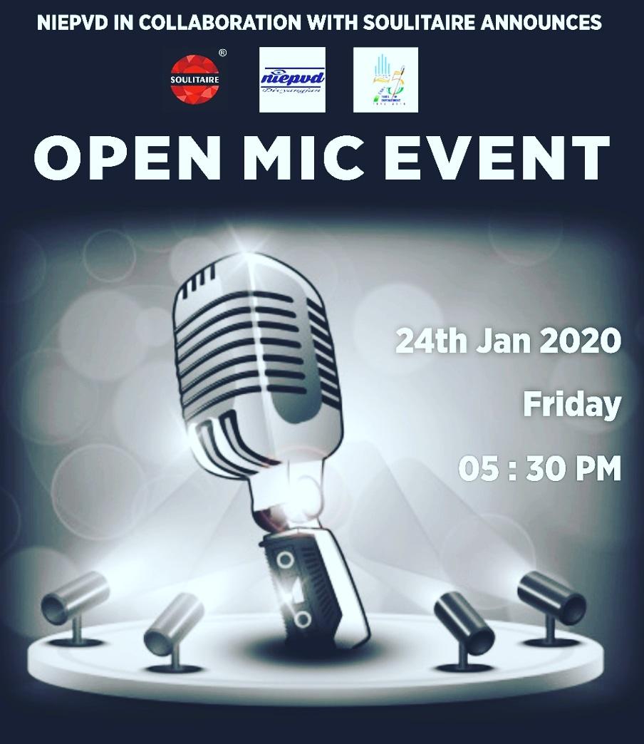 Soulitaire4's tweet photo. Open Mic Event
Venue: NIEPVD campus, 116 Rajpur Road, Dehradun
Time: 5:30 PM
Date: 24th January 2020
#openmics #openmic #openmicevent #dehradun #NIEPVD #doonvalley #schools #students #youth #visuallydisabled #soulitaire #motivating #empowerment #inclusiveeducation https://t.co/Gq59rJ79Ax