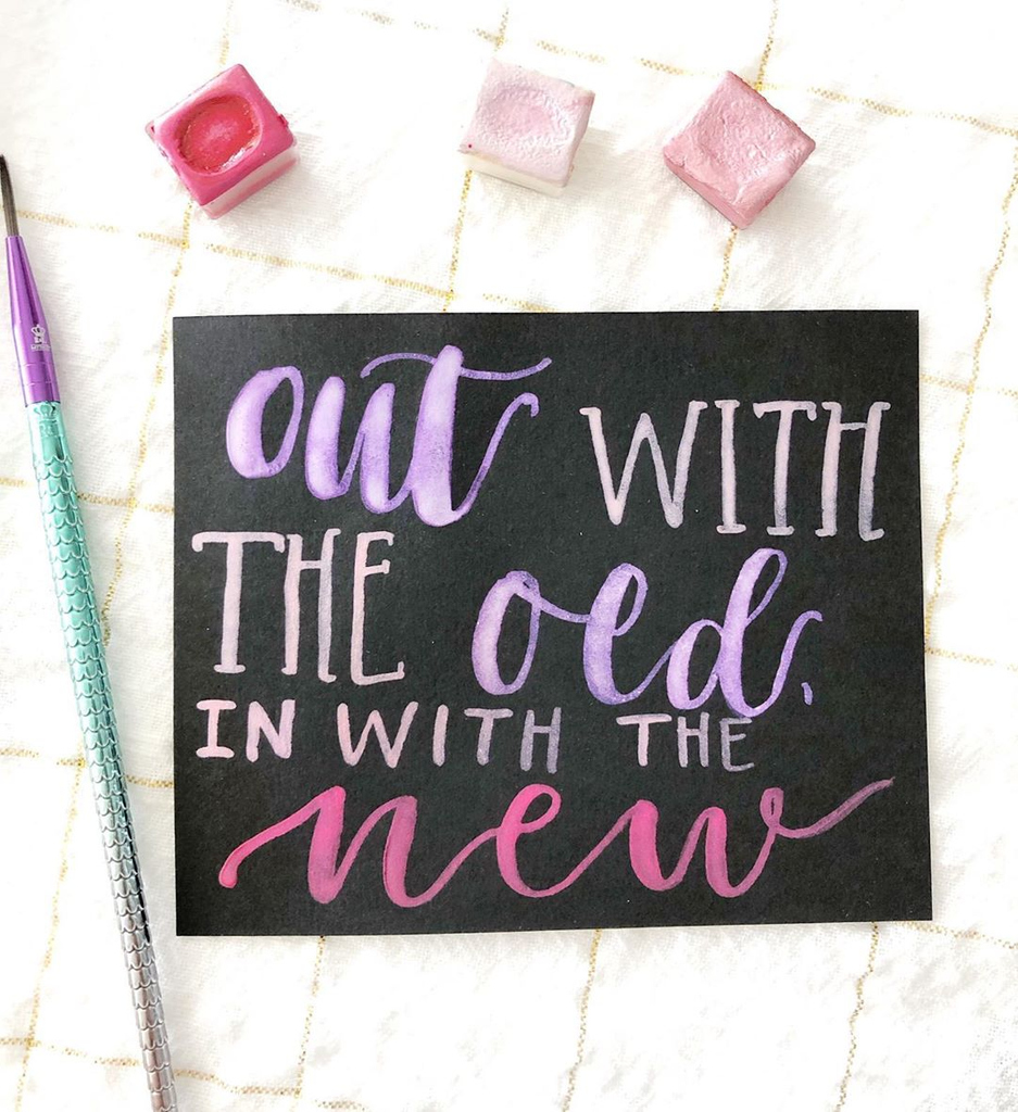 Happy New Year! Looking forward to all the new experiences a new year brings! // <a href="/thecraycrafter/">TheCrayCrafter</a> // Mythos Mermaid Brushes #royalbrushart #mythosmermaidbrushes #happynewyear #2020 #newyear #artsupplies