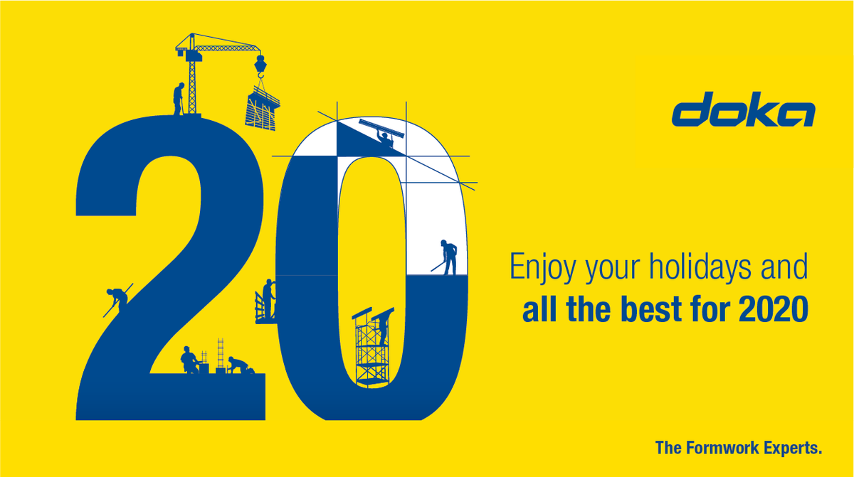 Doka_USA's tweet photo. Wishing you a joyful, bright, healthy, prosperous and happiest new year ahead! #WeAreDoka #MoreThanFormwork #2020 #NewYear https://t.co/2pmUy6pvt2