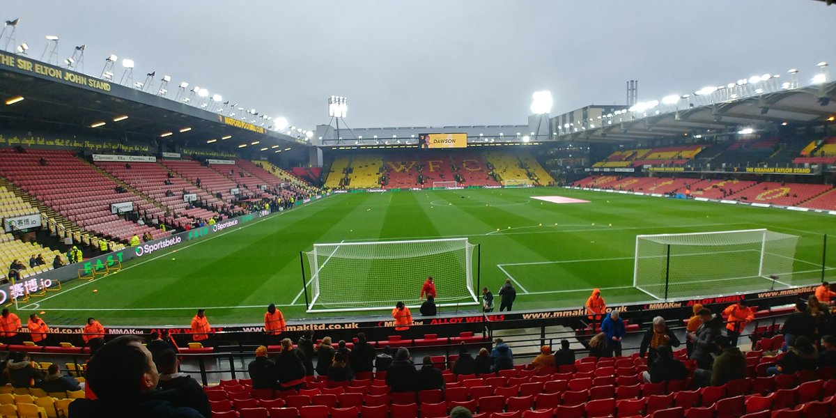View from my seat for todays game at Watford <a href="/Wolves/">Wolves</a> #WolvesFC