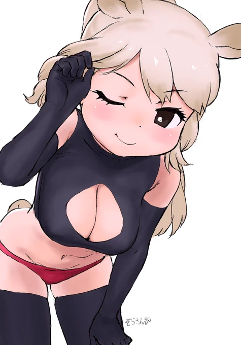 ※微エロ注意
#けものフレンズ 
過去絵
シロサインナー❣️ 