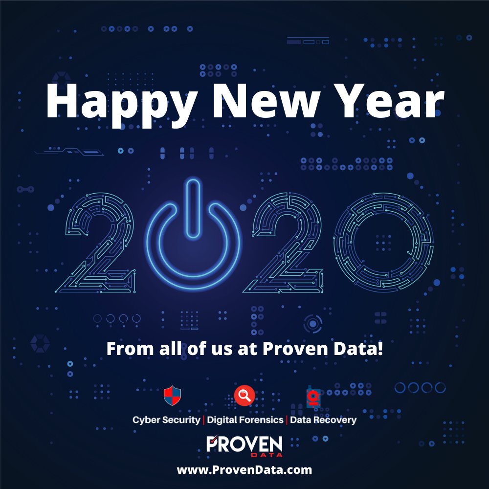 Proven_Data's tweet photo. From the #ProvenData team, we want to thank you for an amazing year, helping us to share resources & awareness on #cybersecurity, #ransomware, and more! Have a #HappyNewYear and we can't wait to show everyone what we have planned throughout 2020 ⭐️ https://t.co/Ap6vS5Q6MZ