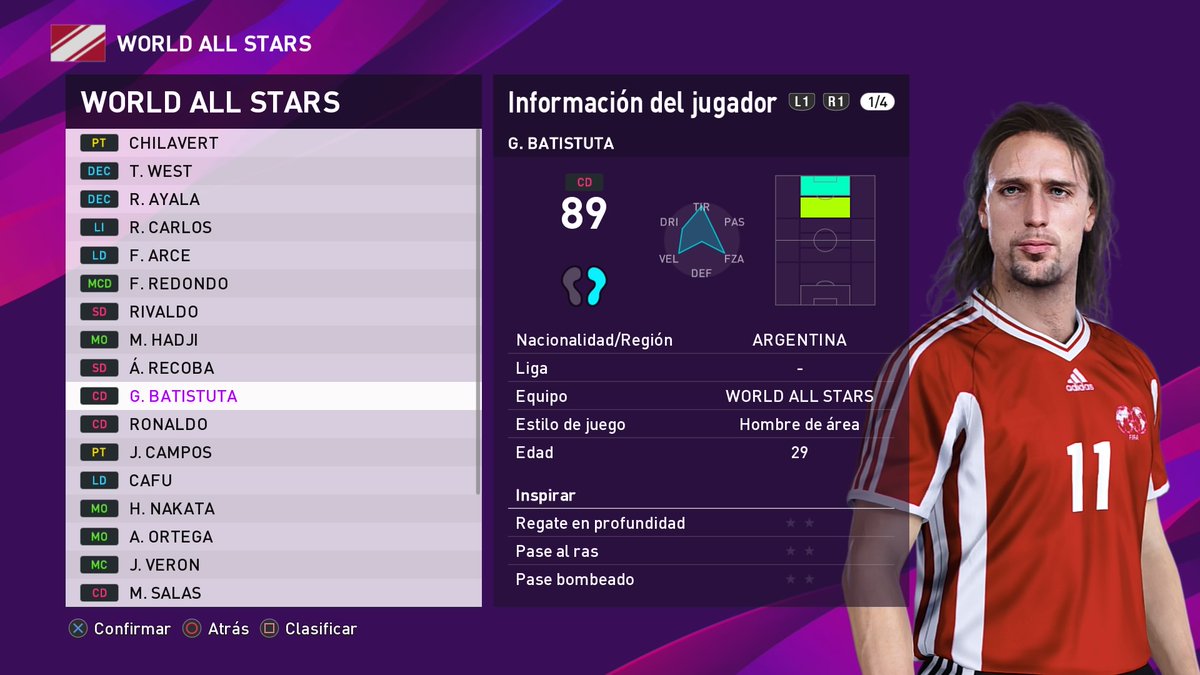 Adrian06101985's tweet photo. WORLD ALL STARS (Winning Eleven 4)

@Juampy050 
@maquiavelo_40 
@JuniorMantis 
@PESUniLegends 
@MardenDas 
@Nagaorionlivefr
@Peda69Kitmaker

Link video: https://t.co/vc615QCXUk

#PES2020 #eFootballPES2020 #WorldAllStars https://t.co/qEqO0aaVK3