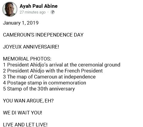 Anyeh11's tweet photo. 🚨STOP GENOCIDE in Southern Cameroon🚨 FACTS DONT LIE. Supreme Court Judge Ayah Abine Paul states HISTORICAL FACTS
@realDonaldTrump
@USAmbUN
@AsstSecStateAF
@CohenOnAfrica
@RepKarenBass
@cwjroberts
@RepEliotEngel
@CPG_USHMM
@RepRonWright
@RepWalberg
@RepRonKind
@SecPompeo
@USUN https://t.co/sVVFbeHnOo