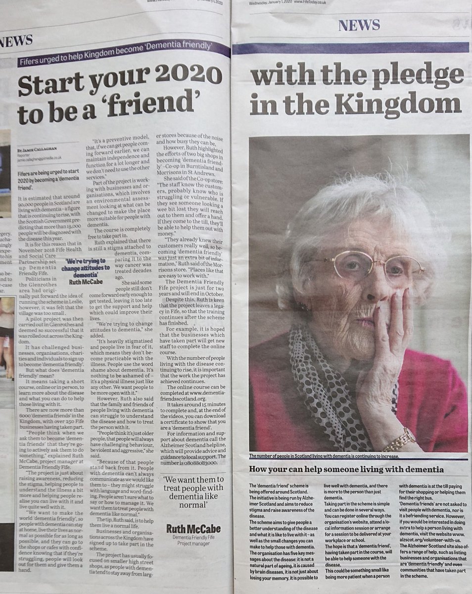 briandunsire's tweet photo. Great piece in today's East Fife Mail by Ruth McCabe where it recognises Burntisland High Street Coop as a Dementia Friendly store #showyoucare
#dowhatmattersmost
#keir #NO01 #carolanne https://t.co/qSNTuGjMxP