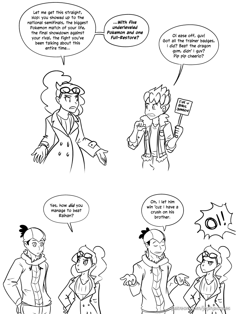 Candygeek1's tweet photo. Epic Rivalry 
 A Pokemon sword/shield comic to close out the year. Regular comics resume tomorrow! 
 https://t.co/dNf1QWmZcc https://t.co/BGJMf2kfvK