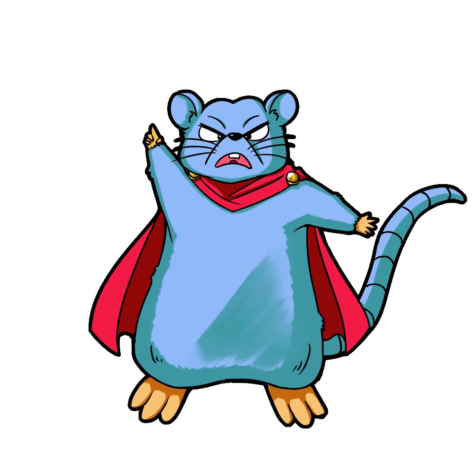 かえたん ウーズの人 最近ダイが再燃してるからチウ描くと思った ざんねん怪傑おおねずみでした