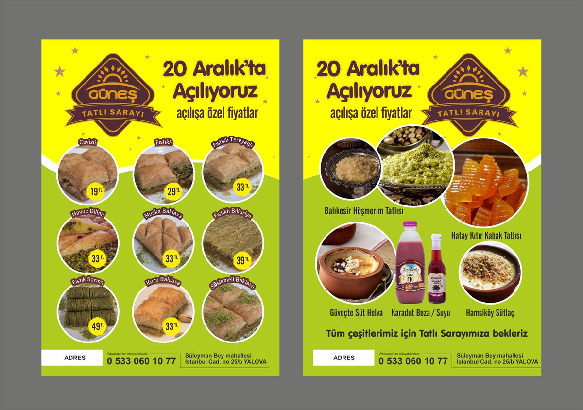 afisbaski's tweet photo. tatlıcı, köfteci, pastane, hamburer, çiğköfte, tatlı, pastane, Afiş, Banner, El İlanı, Broşür, Katalog, Matbaa, Dijital Baskı, Reklam Tasarım, Magnet, Etiket, Karton Çanta, Antetli, Dosya, Zarf, Kartvizit, https://t.co/17zwWYQFMS https://t.co/c7lcieguZk