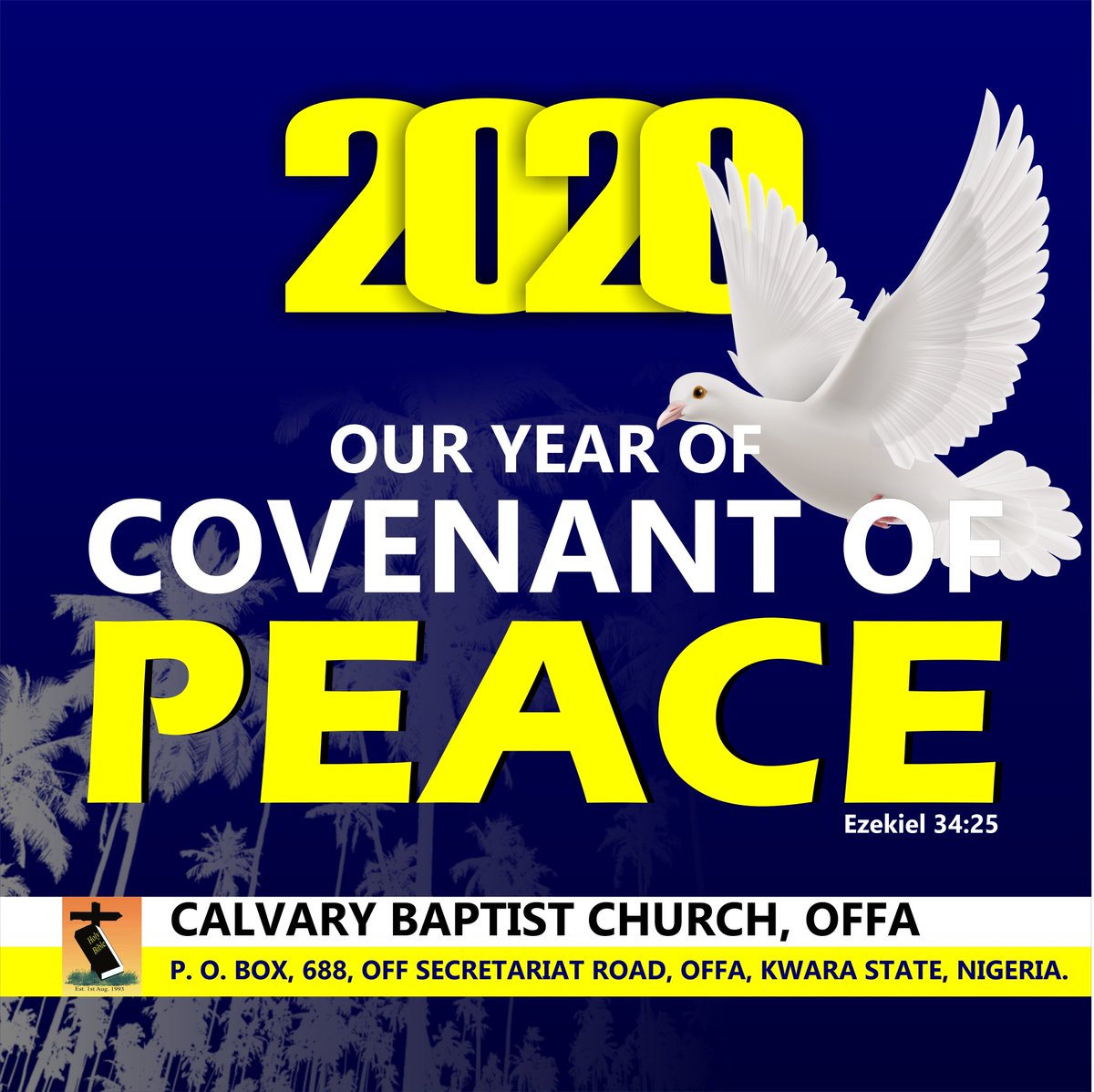 cbcoffa's tweet photo. His promise for us this year is a Covenant of Peace 
#2020NewYear #CovenantofPeace #HappyNew2020 https://t.co/b6Ck6P6Aeq