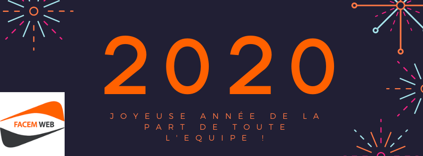 Facemweb's tweet photo. Joyeuse année 2020 pleine de réussites, de santé et surtout de bonheur ! https://t.co/NC4JvERq39