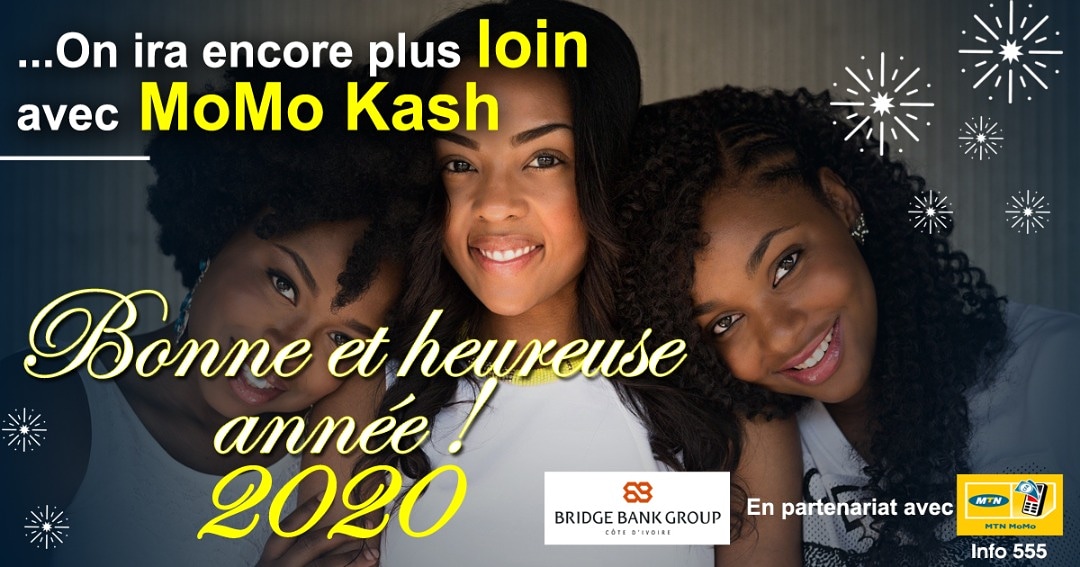 MoMo_Kashci's tweet photo. Nos voeux les meilleurs vous accompagnent tout le long de cette année exceptionnelle.
Bonne et heureuse année 2020🎉🎊🎊
#BRIDGEBANKGROUP #MTNMOBILEMONEY #ImpactSocial #InclusionFinancière #mobileBanking https://t.co/gwKKVNU5ts