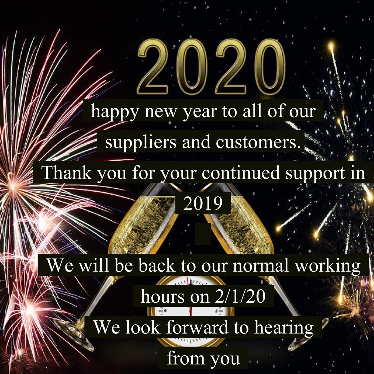 IpswichGlass's tweet photo. Happy new year from us all at Ipswich Glass 🎉 https://t.co/PtCjXJlmrZ