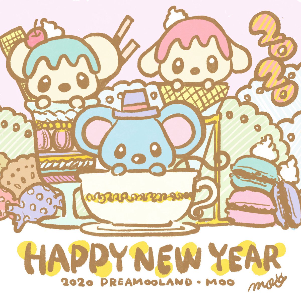 Dreamooland_Moo's tweet photo. Happy New Year 🎈🎉🎈⭐️✨

Bearice🐻&amp; Puppice🐶 with rat🐭

#dreamland #moo #bearice #puppice #icecream #bear #puppy #rat #newyear #2020 #くまのアイス #アイスくま #子犬のアイス #アイスの子犬 https://t.co/ZPwueX500i