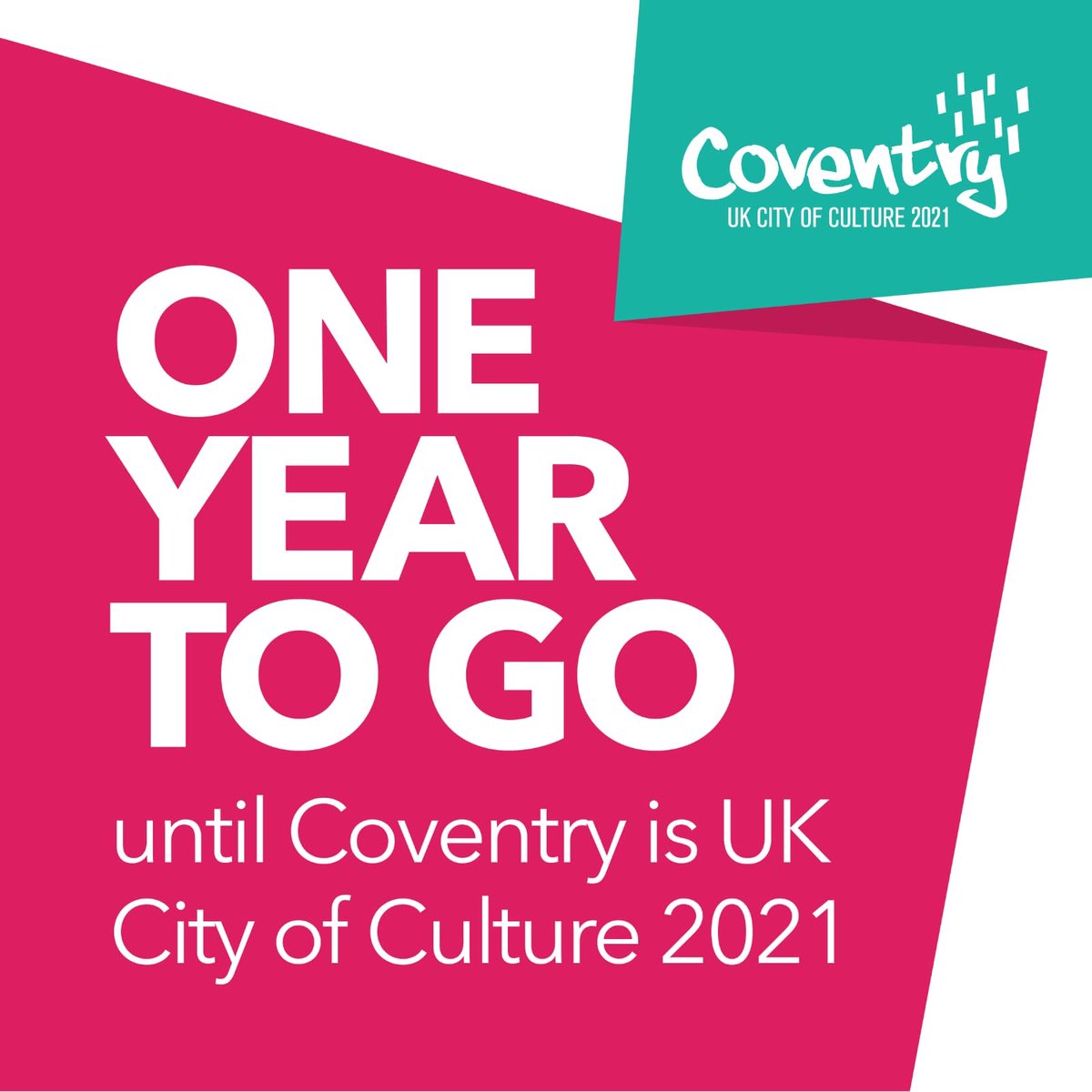 In a blink of an eye there’s one year until <a href="/Coventry2021/">Coventry UK City of Culture 2021</a>. There’s going to be so many ways to get involved and be part of something amazing. Huge thanks to all that have supported us so far and looking forward to working with the city and fab 2021 team to do something special 💙