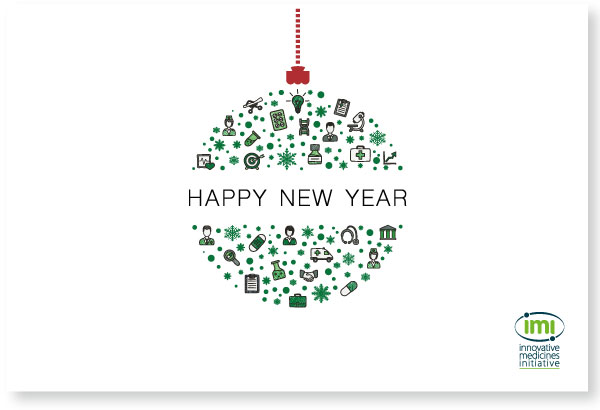 Bauble with the text 'Happy New Year'