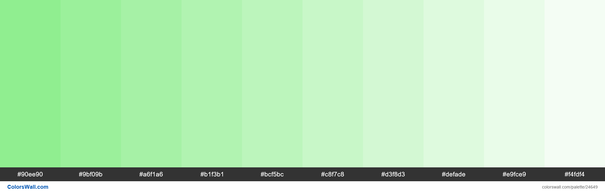 Colorswall On Twitter Tints Of Light Green 90EE90 Hex Color 90ee90 colorswall-on-twitter-tints-of-light-green-90ee90-hex-color-90ee90