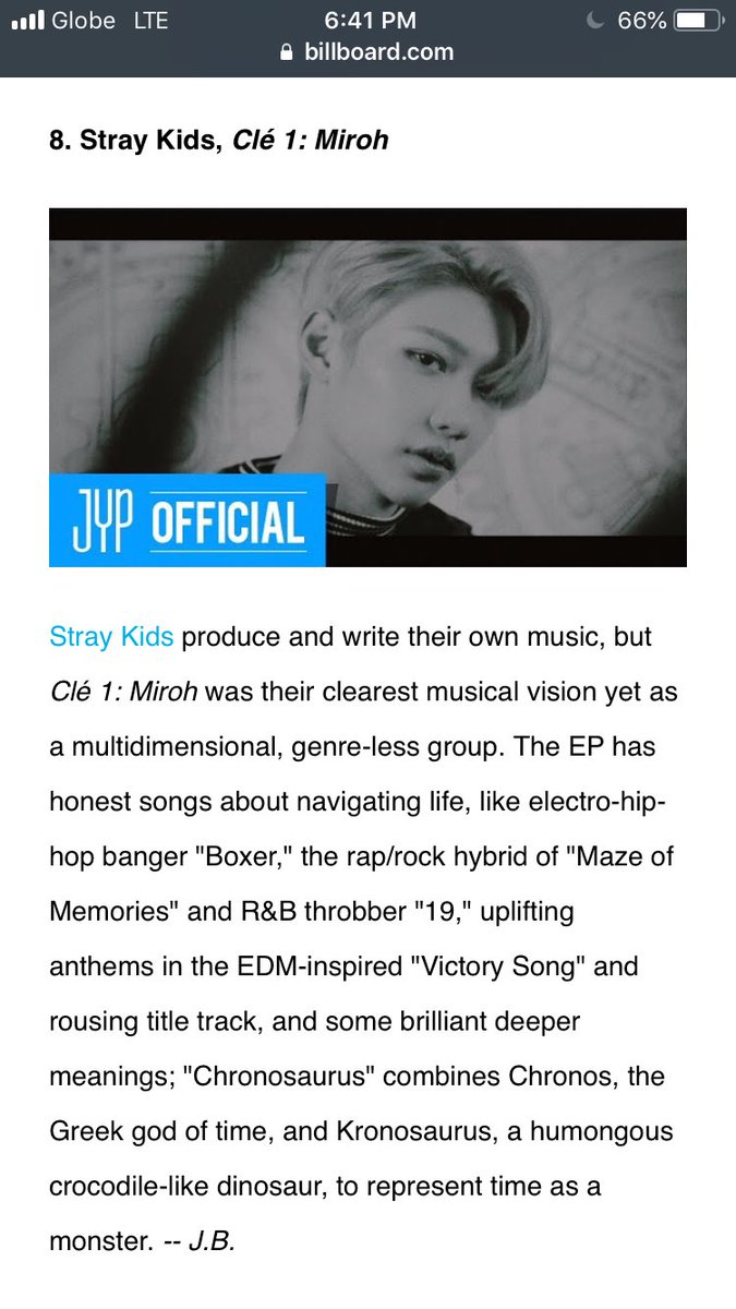 Some delicious crumb! my faves on the same article . Both of these amazing album produced respectively by both of my favourite artists. IU’s Love Poem at #18 and Stray Kids’ Clé:1 Miroh at #8 ranked by billboard critics, see article below! https://www.billboard.com/articles/news/international/8547186/the-25-best-k-pop-albums-of-2019-critics-picks