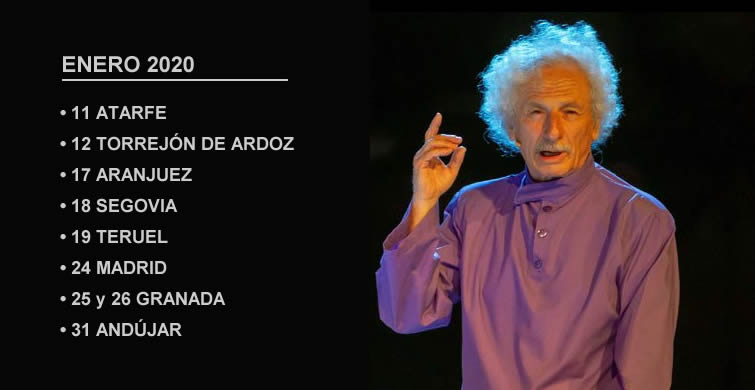 En ENERO estaremos en: 
Atarfe, Torrejón de Ardoz, Aranjuez, Segovia, Teruel, Madrid, Granada y Andújar. 
elbrujo.es/calendario/