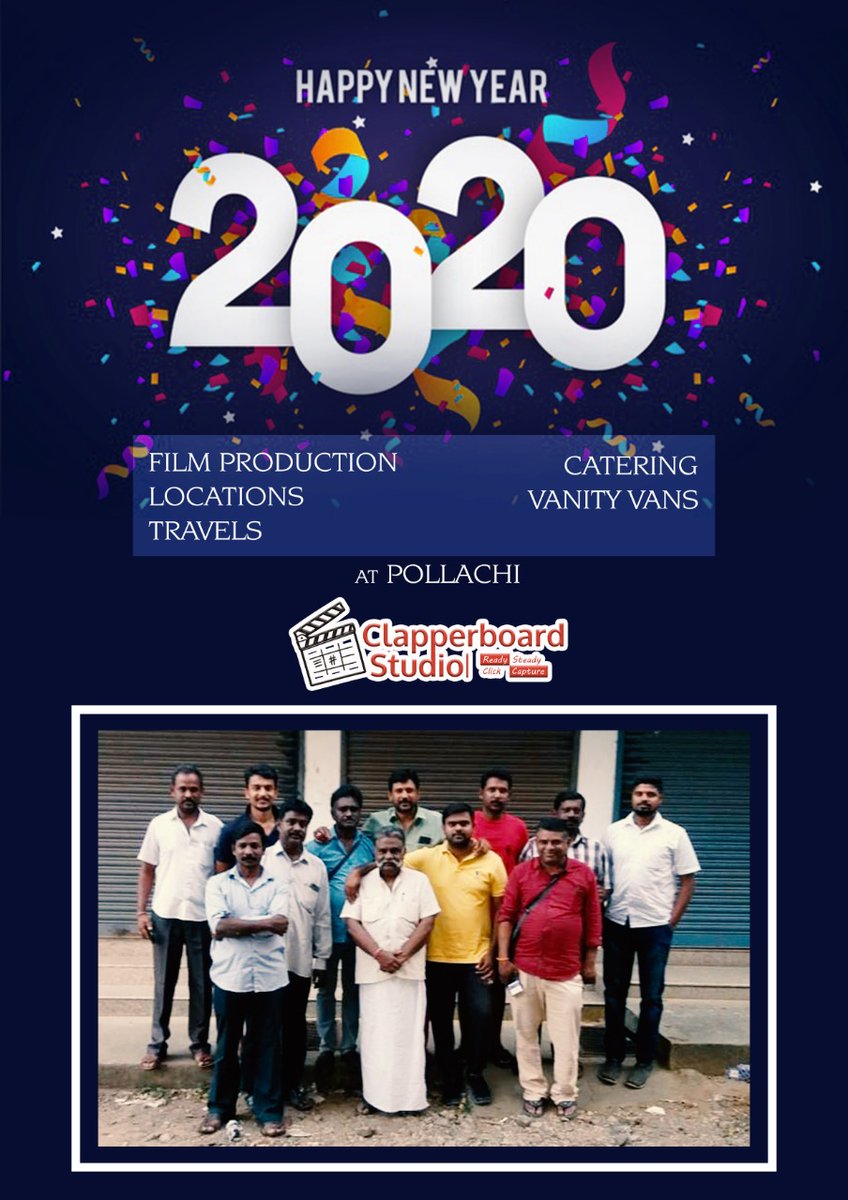 kt_rajkumar's tweet photo. Happy New Year! with @PrasathTweetss #Sathish #Muthu #Unianna #Thanganna #Kumaranna #Rajsekar #Sethuanna #SethumadaiRajan #Panju &amp; other all #Clapperboardstudio family members #happynewyear2020 #Welcome2020 #cinema #Pollachi https://t.co/mS1NowDtSs