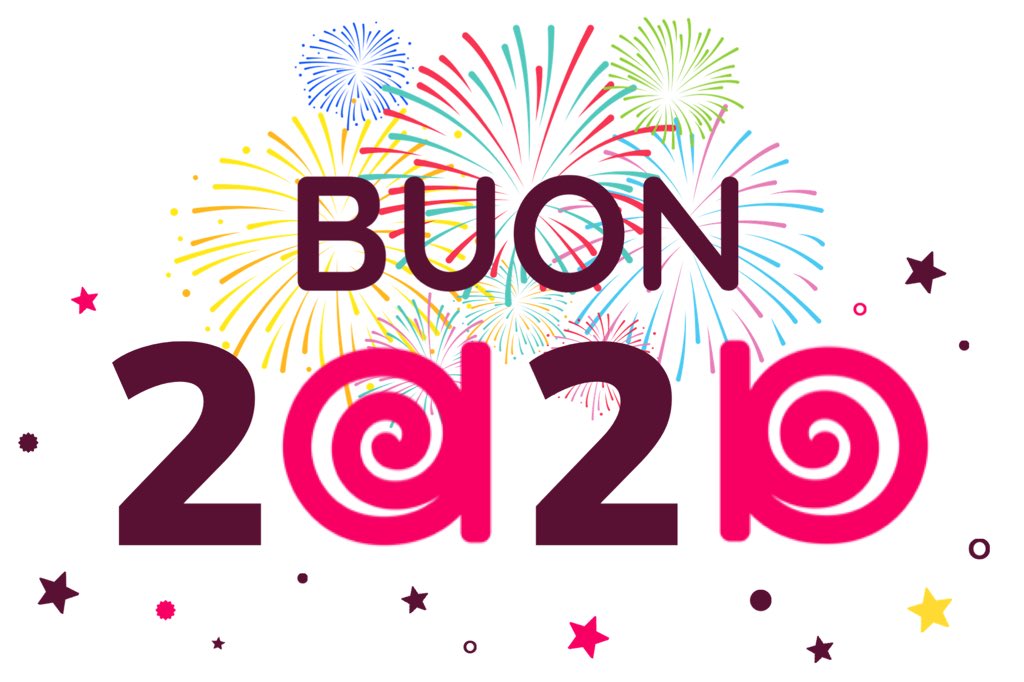 2020 Auguri! 🎉 
Happy New Year
Bonne année
Ein gutes neues Jahr
Feliz ano novo
Xīnnián kuàilè
Gott Nytt År
Feliz año nuevo
с новым годом
ευτυχισμένο νέο έτος
سنة جديدة سعيدة
Mwaka mzuri
สวัสดีปีใหม่
明けましておめでとうございます
Hauʻoli makahiki hou

#BuonAnno🎆