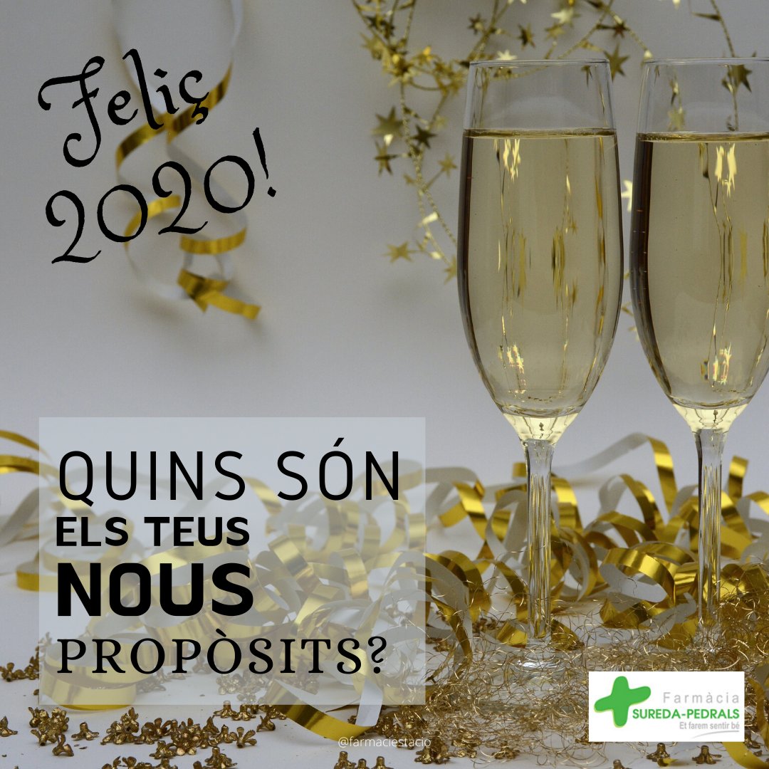 FSuredaPedrals's tweet photo. Des de la Farmàcia Sureda-Pedrals et desitgem molt feliç any 2️⃣0️⃣2️⃣0️⃣! 🎉🎊
Quins són els teus nous propòsits per aquest any?
Nosaltres ja els tenim pensats 😀 Vine i els comentarem! https://t.co/ZrsvTs7MXg