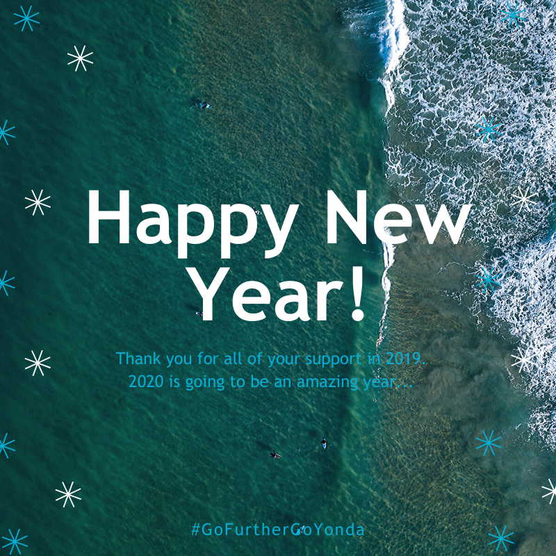 We would like to wish you a #HappyNewYear  🥳

We're kicking 2020 off with some very exciting plans! Expect new products, lake visits, events as well as partnerships to make Yonda even bigger &amp; stronger. Watch this space... #TeamYonda is coming to get you!

#GoFurtherGoYonda